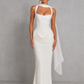 Women's Pleated Corset Maxi Dress - Wedding Guest Formal Evening Dress