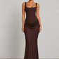 Women's Pleated Corset Maxi Dress - Wedding Guest Formal Evening Dress