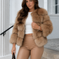Women’s Cosy Faux Fur Jacket with Plush Finish for Winter & Evening Wear