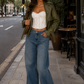 Women’s Distressed Raglan Sleeve Trench Coat with Relaxed Fit