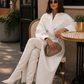 Women’s Double-Breasted Long Coat with Tailored Fit for Winter & Smart Casual Wear
