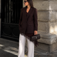 Women’s Double-Breasted Blazer with Vintage Button Detail