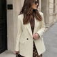 Women’s Double-Breasted Blazer with Vintage Button Detail