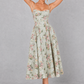 Women's Floral Corset Midi Dress - Sweetheart Wedding Guest & Occasion Dress