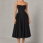 Women's Floral Corset Midi Dress - Sweetheart Wedding Guest & Occasion Dress