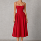 Women's Floral Corset Midi Dress - Sweetheart Wedding Guest & Occasion Dress
