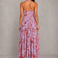 Women's Floral Halter Neck Maxi Dress