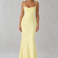 Women’s Floral Jacquard Maxi Dress with Cowl Neck for Wedding & Occasion Wear