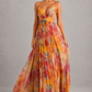 Women's Floral Halter Holiday Maxi Dress
