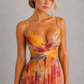 Women's Floral Halter Holiday Maxi Dress