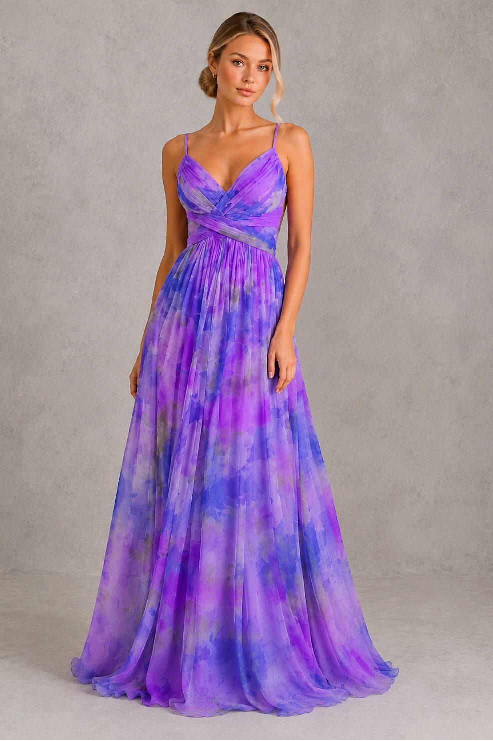 Women's Floral Halter Maxi Dress - Wedding Guest Holiday Occasion Wear