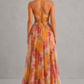 Women's Floral Halter Holiday Maxi Dress