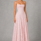 Women's Floral Lace Maxi Wedding Guest Dress - Formal Occasion Dress