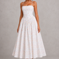 Women's Floral Strapless Fit & Flare Midi Dress