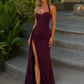 Women’s Halter Maxi Dress with Draped Split Skirt for Formal & Evening Wear