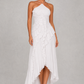Women’s Halter Ruffle Maxi Dress with Open Back for Wedding & Occasion Wear