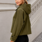 Women’s Hooded Trench Coat with Long Sleeves for Winter & Casual Wear