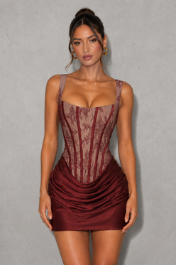 Women’s Lace Corset Mini Dress for Party & Special Occasion Wear