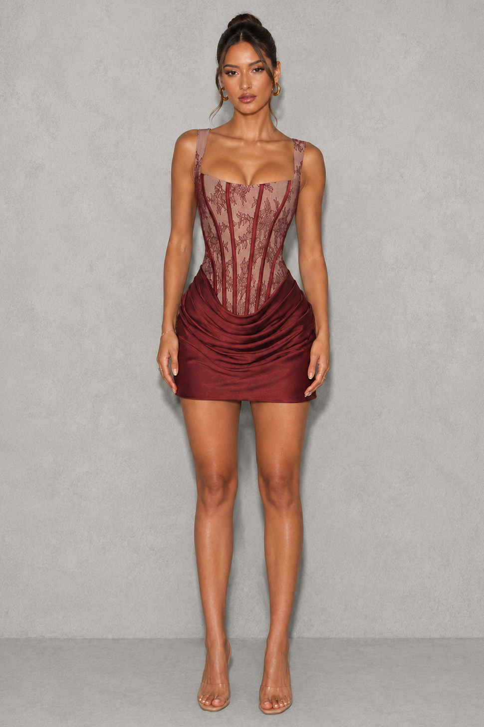 Women’s Lace Corset Mini Dress for Party & Special Occasion Wear