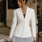 Women’s Lace Blazer Coat with Single-Breasted Design for Office & Smart Casual Wear