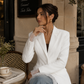 Women’s Lace Blazer Coat with Single-Breasted Design for Office & Smart Casual Wear