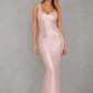 Women's Metallic Bandage Maxi Dress – Pink