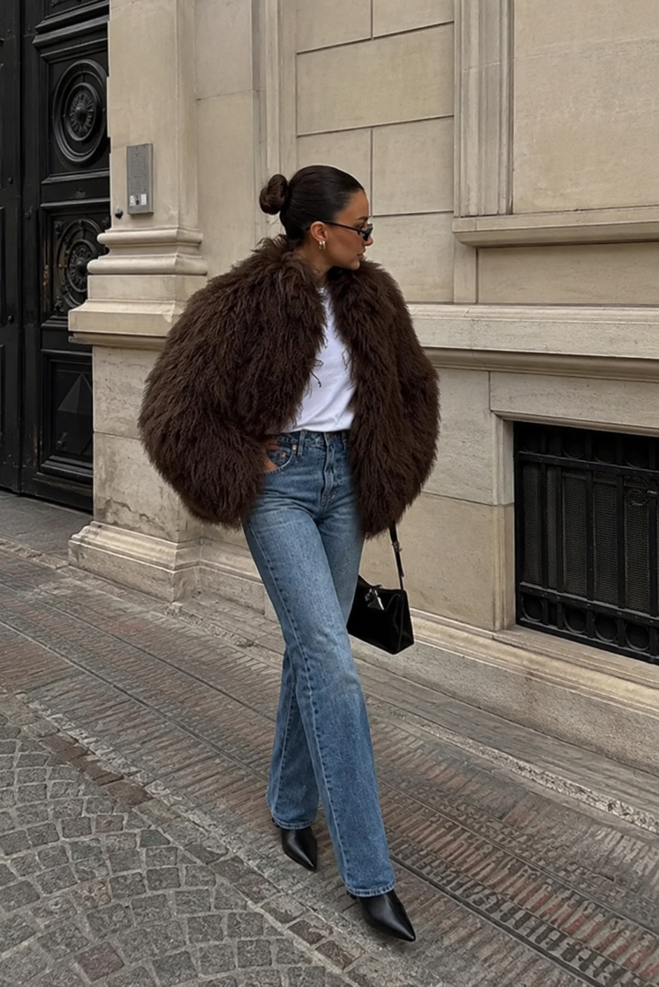 Women’s Fur Jacket with Fluffy Texture for Winter & Evening Wear