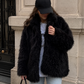 Women’s Fur Jacket with Fluffy Texture for Winter & Evening Wear