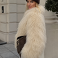 Women’s Fur Jacket with Fluffy Texture for Winter & Evening Wear
