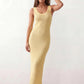 Women’s openwork knit maxi dress with a diamond knit texture, round neckline, wide straps, and sleeveless design for beach and summer wear.