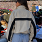 Women’s Oversized Bomber Jacket with Stand Collar & Zip Front