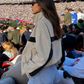 Women’s Oversized Bomber Jacket with Stand Collar & Zip Front