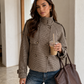 Women’s Plaid Button Jacket with Tailored Silhouette