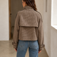 Women’s Plaid Button Jacket with Tailored Silhouette