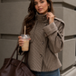 Women’s Plaid Button Jacket with Tailored Silhouette