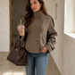Women’s Plaid Button Jacket with Tailored Silhouette
