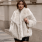 Women’s Plush Faux Fur Jacket with Fluffy Texture for Winter & Evening Wear