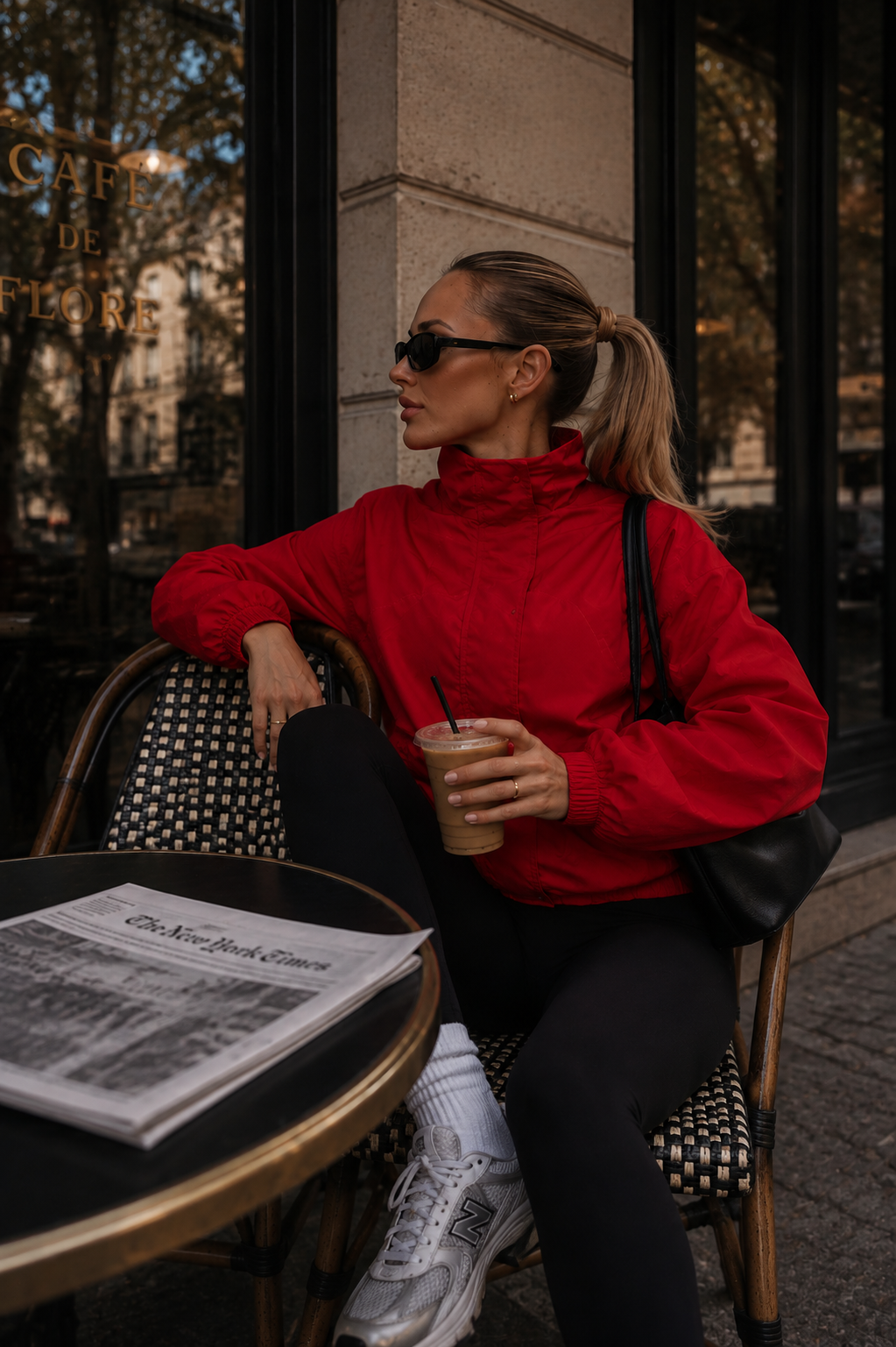 Women’s Red Turtleneck Zip-Up Jacket with Long Sleeves for Casual & Streetwear