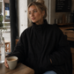 Women’s Red Turtleneck Zip-Up Jacket with Long Sleeves for Casual & Streetwear
