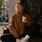 Women’s Red Turtleneck Zip-Up Jacket with Long Sleeves for Casual & Streetwear