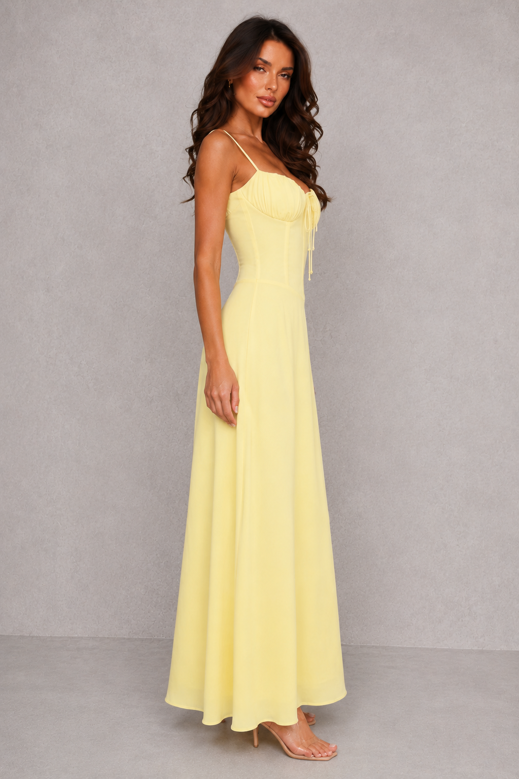Women’s Sleeveless Lace-Up Maxi Dress