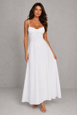 Women’s Sleeveless Lace-Up Maxi Dress