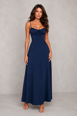 Women’s Sleeveless Lace-Up Maxi Dress