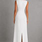 Women’s Sleeveless Maxi Dress with Draped Waist