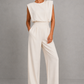 Women's Sleeveless Wide Leg Jumpsuit - Elegant Occasion & Wedding Guest Jumpsuit