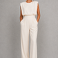 Women's Sleeveless Wide Leg Jumpsuit - Elegant Occasion & Wedding Guest Jumpsuit
