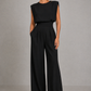 Women's Sleeveless Wide Leg Jumpsuit - Elegant Occasion & Wedding Guest Jumpsuit