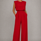 Women's Sleeveless Wide Leg Jumpsuit - Elegant Occasion & Wedding Guest Jumpsuit
