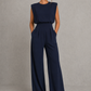 Women's Sleeveless Wide Leg Jumpsuit - Elegant Occasion & Wedding Guest Jumpsuit