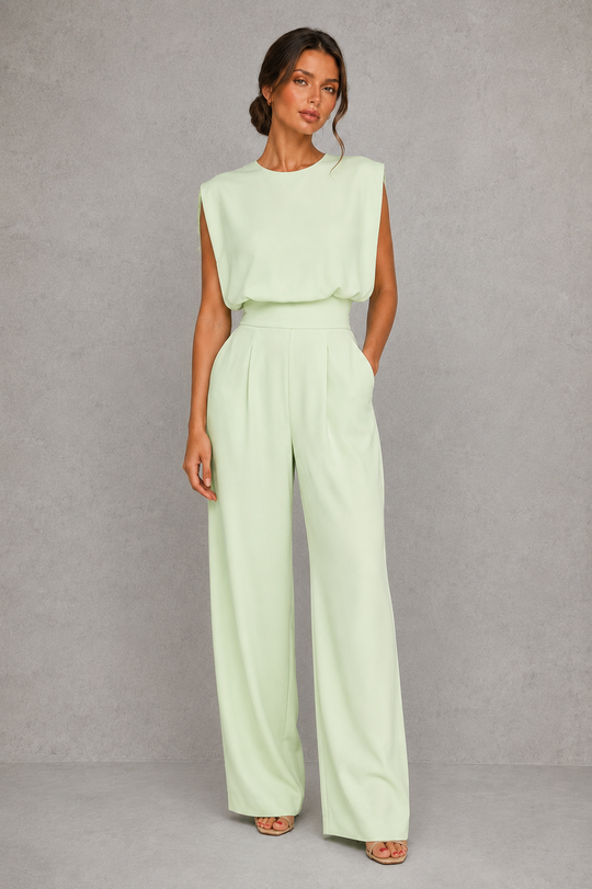 Women's Sleeveless Wide Leg Jumpsuit - Elegant Occasion & Wedding Guest Jumpsuit